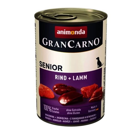 Animonda Gran Carno Senior Sığır Etli Kuzulu Yaşlı Köpek Konservesi 400 Gr