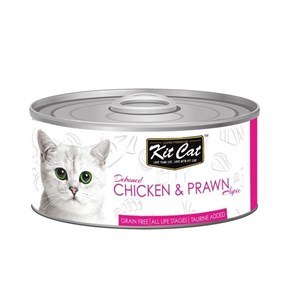 Kit Cat Tavuklu Ve Karides Parçacıklı Kedi Konservesi 80g