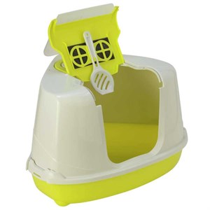 Moderna Flip Köşeli Filtreli Kapalı Kedi Tuvaleti Sarı